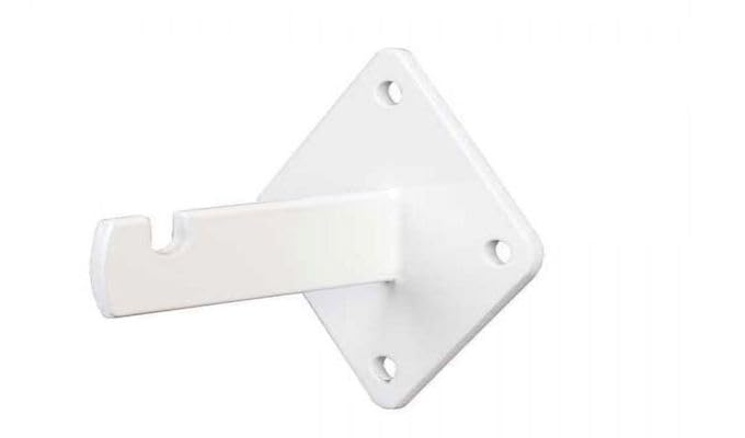 Only Garment Racks Gridwall Mount Brackets for Grid or Slatgrid Panels Box of 12 Pcs White Color, #1905W - 12PCS.