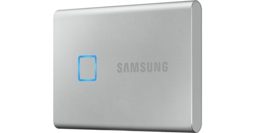 Image of Samsung T7 Touch 500GB Up to 1,050MB /s USB 3.2 Gen 2 (10Gbps, Type-C) External Solid State Drive (Portable SSD) Silver (MU-PC500S)