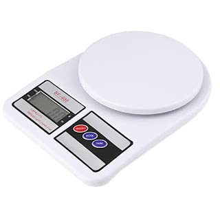 Pooja Entrepreneur Multipurpose Portable Electronic Digital 10 Kg Kitchen Weight Scale Machine Measure for Measuring Fruits, Spice, Food and Vegetable (White Color)