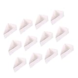 Cabilock 20 Stück Einweg Dreieckige Kuchenboxen aus Abbaubarem Papier Lebensmittelecht ohne Klebeband für Kuchen und Desserts Praktische Bäckerei Verpackung