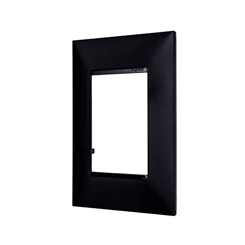 Placa 4x2 com 3 postos preta Pial Plus