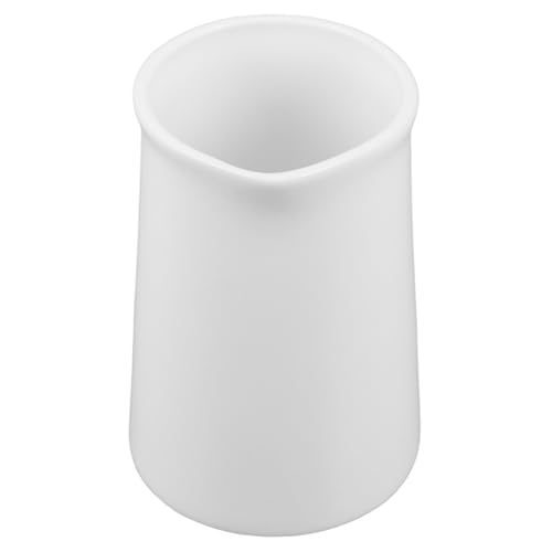 LALADEFIEE Jarra de Blanca con y Asa Jarra Pequeña para Leche y Salsa Diseño Nórdico Moderno para Café Ensaladas y Bebidas Resistente y al Tacto