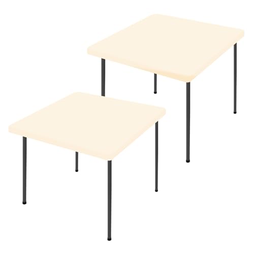Moosfor 2 Pack Square Spandex Fitted Table Cloth, Elastic Tablecloth