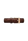 Daniel Wellington Petite Bristol, Dunkelbraun/Silber Uhrenarmband, 14mm, Leder, für Damen