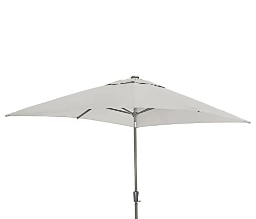 Dehner Sonnenschirm Samos, ca. 300 x 265 x 200 cm, Aluminium/Polyester, grau