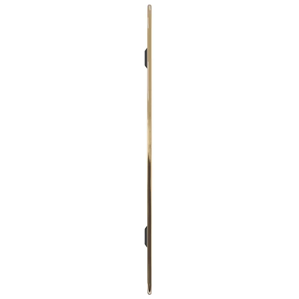 Wandspiegel Golden 60x50 cm Glas PVC Rahmen für Badezimmer Schlafzimmer Wohnzimmer Diele Garderobe mit klarer Spiegelung und minimalistischer Deko für Schmink, Rasur und Kosmetik
