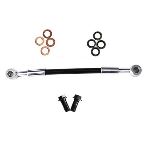 Durite de frein tressée acier moto 320cm raccord AN3 M8 M10x1,25mm banjo 0-0