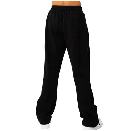Mens Athletic Fit Casual Pants Classic Drawstring Stretchy Waist Wide Leg Pants Comfy Breathable Outdoor Sweatpants2