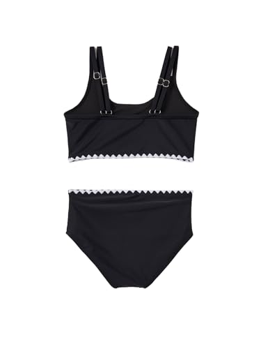 Image of IFFEI Mommy and Me Swimsuits High Waisted Bikini Sets for Women and Girls Two Piece Bathing Suit Swimwear
