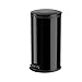 Produktbild Hailo Pure L Mülleimer | 1 x 25 Liter | Soft Close Deckel Absenkautomatik | Stahlblech | Müllbeutel-Fixierung | verzinkter Inneneimer | Tragegriff | Mülleimer Küche rund | Made in DE | Schwarz