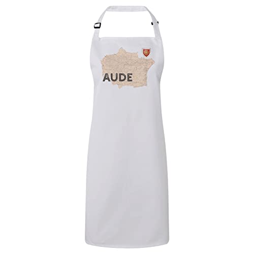 Tablier cuisine premium blanc carte ancienne Carcassonne