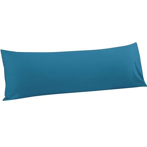 FLXXIE Body Pillow Cover - Super Soft Microfiber 20x54 Body Pillow Case - Envelope Closure, Wrinkle, Stain Resistant Teal Body Pillow Cover, 20x54, Teal