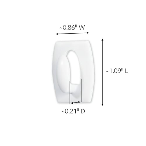 Image of Command Plastic Mini Hooks Value Pack, White, 18-Hooks (17006-18ES) | No Tools Mini Wall Hook for Hanging Decorations in Living Spaces