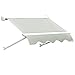 Produktbild Outsunny Alu Markise Balkonmarkise Klemmmarkise Fallarmmarkise Fenster Sonnenschutz Beige 120 x 70 cm