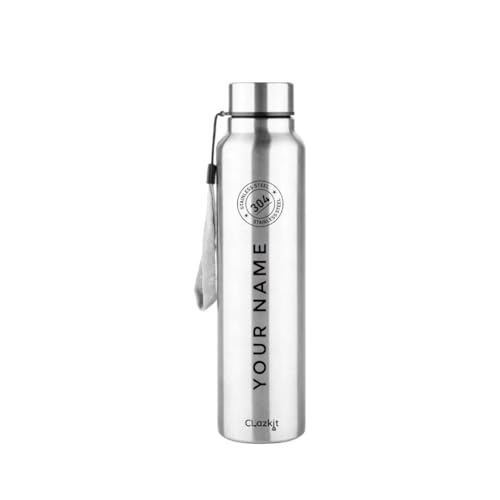 Image of Clazkit Customized Water Bottle Stainless Steel 700ml| Custom Name Engraved Bottle | Name Printed Gift Bottle |Ideal for Office, Birthday, Return Gifts & Corporate Gifting