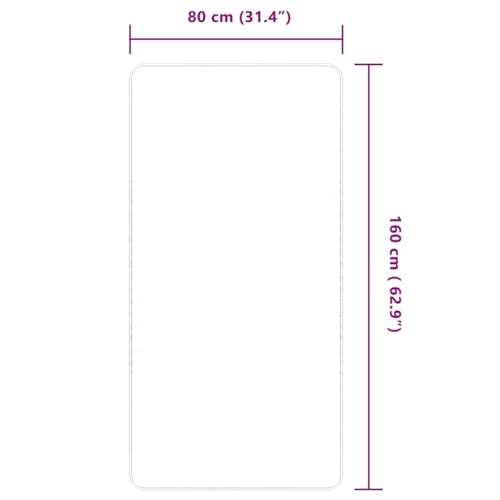 Tapis jute avec support latex robuste et durable 80x160 cm