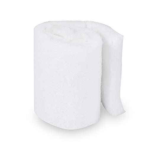 Lineba Aquarium Filter Pad, Ultra-Durable Fish Tank Pond Filter, White Roll Classic Koi Pond Filter Media for Crystal Clear Water, Aquariums, Ponds and Water Garden, Dye-Free Filter Material