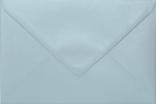 Pearl Blue Envelopes 5" x 7" / 133mm x 184mm Coloured Envelopes Great for Greeting Cards Wedding Invitations, Crafts