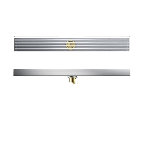 Bonde de sol en bambou brossé 80 cm pour une douche moderne et propre sans odeur