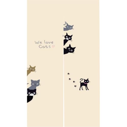 のれん 暖簾 おしゃれ フクロウ スターフィッシュ 招き猫 犬 ひまわり 間仕切りカーテン 目隠し 見えにくい 柔らかい 飾り 玄関 温泉 旅館 ホテル 廊下 お風呂 洗面所 トイレドア キッチ リビング 飲食店 片面プリント 出入り口 幅85長さ120