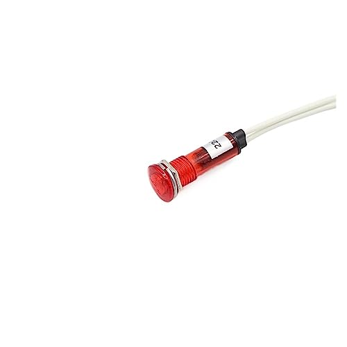 Luz indicadora de neón verde de 220V y 10mm para señalización estable en paneles