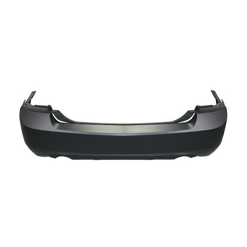 Image of FitParts Compatible with Ford Fusion 2006-2009 Rear Bumper Cover | Primed, Without Parking Sensor Holes, With Exhaust Opening, With Dual Exhaust, Sedan, OEM 8E5Z17K835HAPTM, FO1100593
