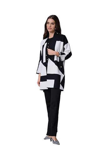 Women's Jacquard Sweater Knit Colour-Block Cover-Up