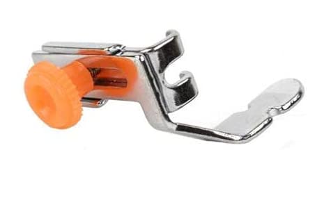 Image of ZENITH Orange Adjustable Zipper Pressure Foot Snap on Type for Automatic Electric Low Shank Sewing Machines Suitable for Usha Janome Brother Singer etc Steel Finish (Orange Adjustable Zipper)