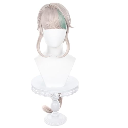 Light Brown Wave Long Ponytail Heat Resistant Synthetic Costume Hairs for Adult Women Men Halloween Cos Anime Party Replacement Wigs