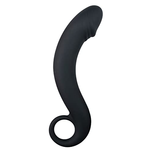 Gode de prostate en silicone noir pour soulager les tensions et stimuler le point P