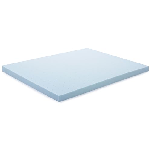 Image of Lucid 4 Inch Memory Foam Mattress Topper, Queen Size - Cooling Gel Bed Topper - Preassure-Relieving Ultra Plush Feel - Ventilated Breathable Design - CertiPur Certified - Dorm Room Essentials