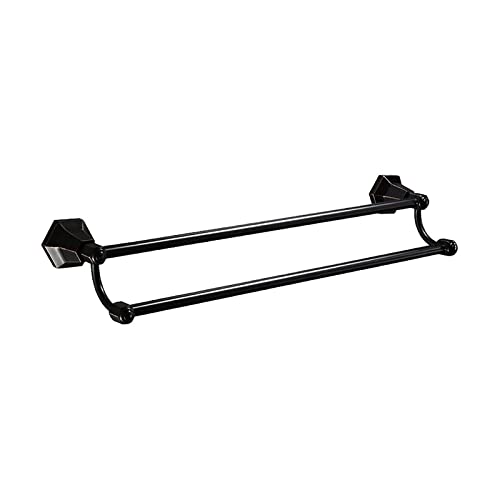 Toallero de baño negro retro para organizar el hogar con estética de hotel de lujo 2