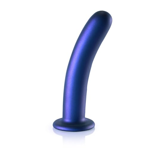 Godemichet classique marque OUCH! Godemichet vaginal avec ventouse Smooth G-Spot Godemichet 7'' / 17 cm Metallic Blue