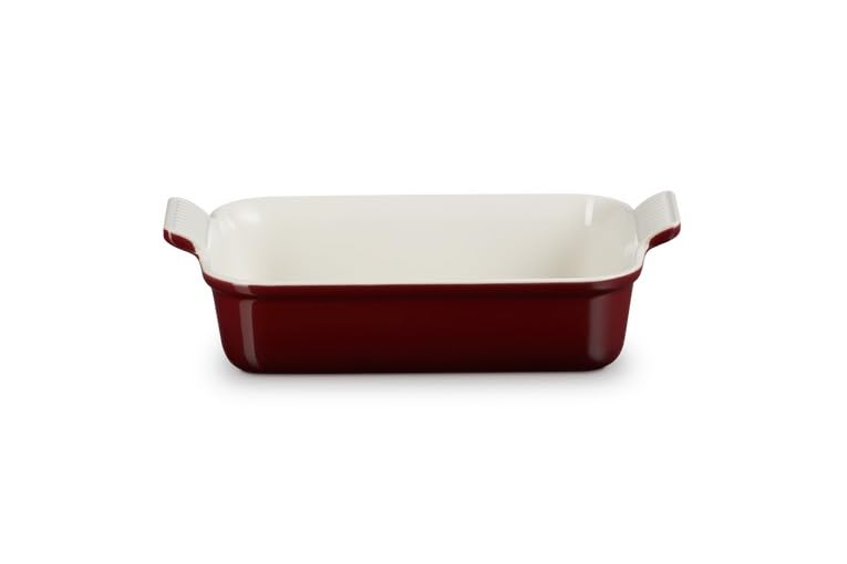 Le Creuset Héritage Plat Rectangulaire, Céramique, 32 cm, 2.31 kg, Garnet, 71102329490001