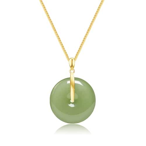 Collier Avec Pendentif En Forme De Rose En Jade Hetian - Amulette Porte-bonheur - Bijoux Pour Homme Et Femme