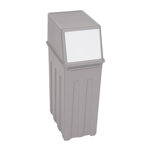 Caneca de basura rectangular de 8 galones con tapa abatible