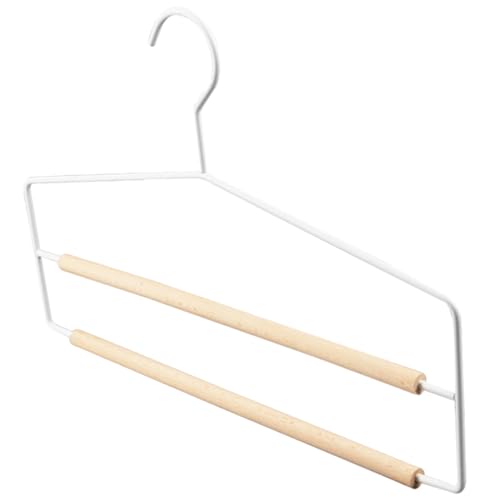 Cabilock Multi-Function Pants Hangers Household Pants Hangers Non Slip Hangers Scarves Hanger Organizer Trousers Hangers Slack Hangers Multifunctional Pants Hanger Jeans Hangers Tie Wood