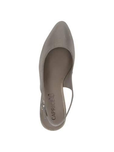 CAPRICE Damen Slingpumps aus Leder Elegant, Gold (Lt.Gold Metal.), 37 EU – Ansicht 2