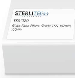 Sterlitech Glass Fiber Filters, Grade TSS, 1.5um, 102 mm Diameter, 100/pk, TSS1020