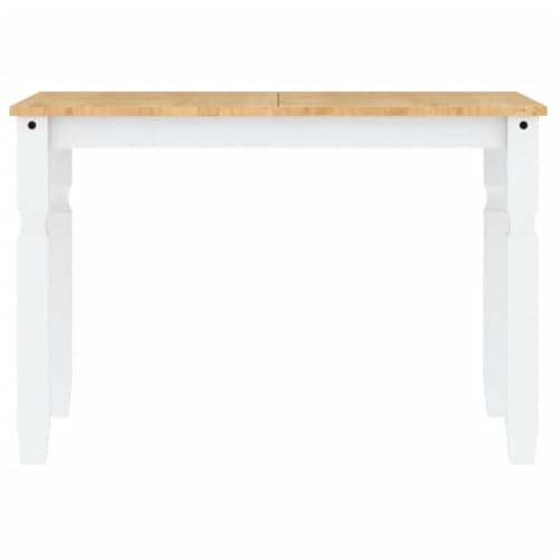 Table à manger Corona rustique et minimaliste en pin blanc