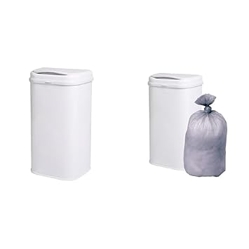 Bundle of Ubbi Stainless Steel Adult Diaper Pail, No Special Bag Required & Adult Diaper Pail Plastic Bags, 13-Gallon Capacity, Unscented, 75 Count