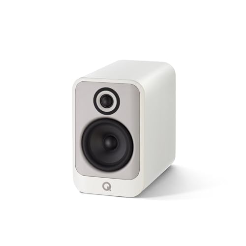 Image of Q Acoustics Q Concept 30 Passive Bookshelf Speakers Pair Gloss White - 5" Mid/Bass Driver, Tweeter Driver 0.9" - Passive Speakers for Home Theater Audio Surround Sound System
