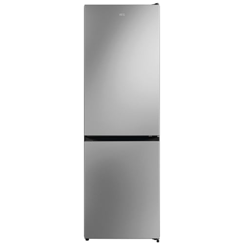 Image of AEG 6000 Series Freestanding Fridge Freezer 198/73 L, ORC6M301DV, NoFrost Cooling, LED Lighting, Safety Glass Shelves, R600a Refrigerant, 1860x595x590 mm, Energy Class E, Inox Look