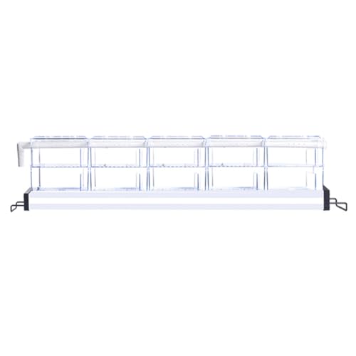 Uevmo 2層上部トリクルフィルター 透明アクリルボックス美しい外観 ベースに殺菌灯を設置可能 オープンウォーターアクアリウムに最適 ウェット&ドライろ過槽 菌の培養効果が良い 強力な耐荷重能力 (90??105CM)