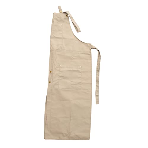 MOBUTOFU Grembiule da Artista da Lavoratore in Tela Resistente, Grembiule da Pittura Antiolio con Tasche, Riutilizzabile e Facile da Pulire, Adatto per Ceramica, Laboratorio e Cucina