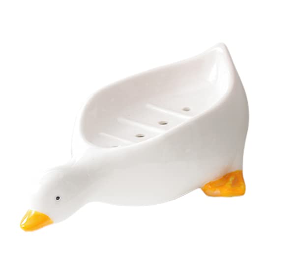 Amazon｜せっけん箱 アイデアセラミック石鹸箱 かわいいアヒルの石鹸箱