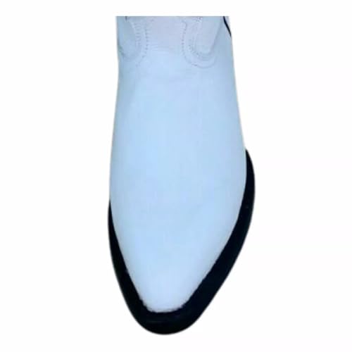 Dona Michi MEN Genuine LEATHER Western COWBOY J Toe boots Classic WHITE Floter Skin print Botas Vaqueras Puntal Impresa piel Floter2