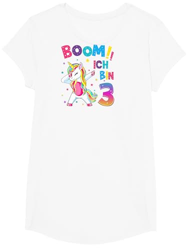 3 Geburtstag Mädchen 3 Jahre Tanzendes Lustiges Einhorn T-Shirt