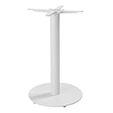 Design élégant Oviala Pied de Table en Acier et Fonte Blanc Dover