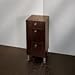 Lacava Free-standing cabinet with three drawers, polished chrome pulls and polished stainless steel legs included, 13 3/8"W,